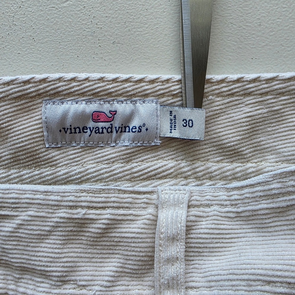 Vineyard Vines Corduroy Pants White Cream Preppy Coastal Minimalist Women's 30 - Picture 3 of 12